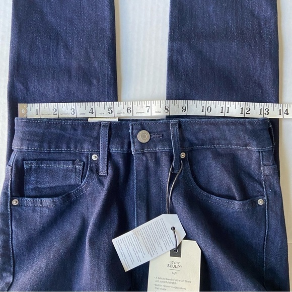 LEVIS 721 High Rise Skinny Ankle Jeans Womens Size 6 Short W28 x L28 Dark Wash - Picture 6 of 14